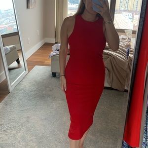 Top Shop Red Midi Dress